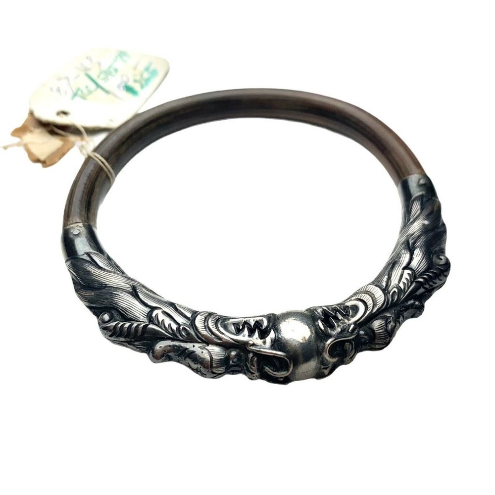 Vintage Chinese Dragon Sterling Silver Bracelet - Picture 1 of 6